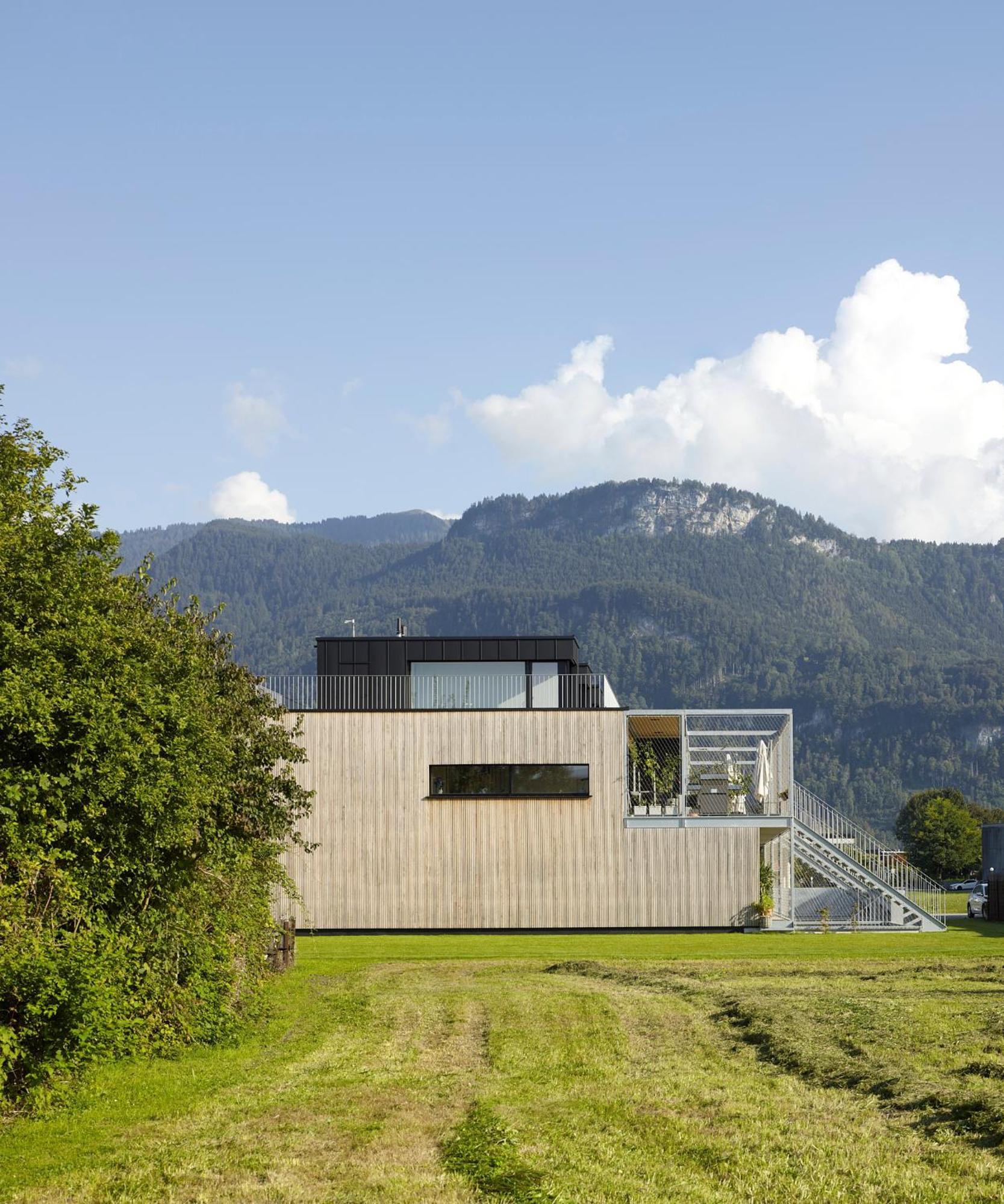 Architektenhaus Rhaa Mit Terrassen Altach Exteriör bild